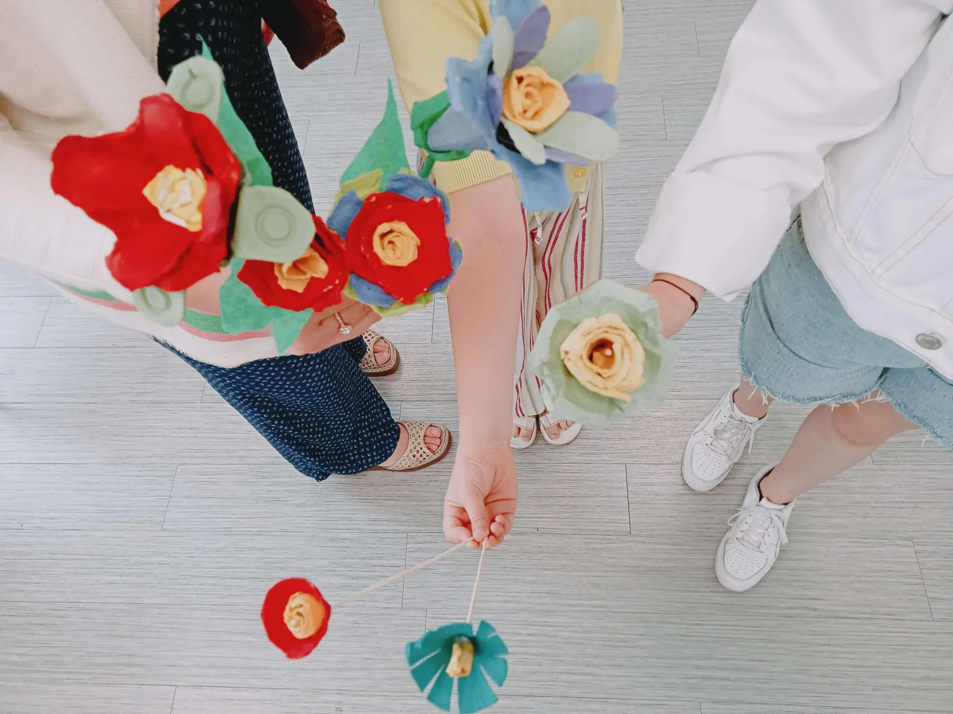 atelier fleurs de récup corbie anilem melina schoutheer amiens villers boite oeufs